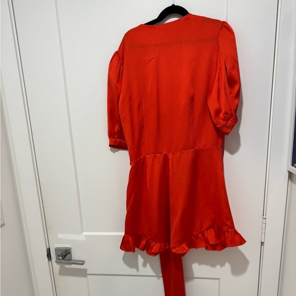Alexis Tie Front Romper Red/Orange, Size S - Picture 5 of 5